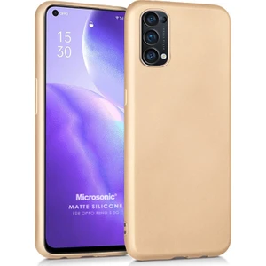 Matte Silicone Oppo Reno 5 5g Kılıf Gold