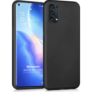 Matte Silicone Oppo Reno 5 Pro 5g Kılıf Siyah