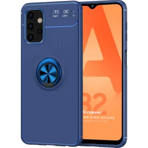 Samsung Galaxy A32 5g Kılıf Kickstand Ring Holder Lacivert
