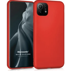 Matte Silicone Xiaomi Mi 11 Kılıf Kırmızı