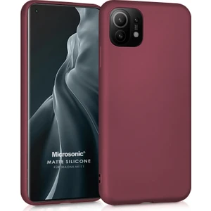 Matte Silicone Xiaomi Mi 11 Kılıf Mor