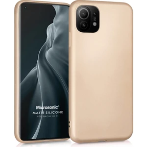 Matte Silicone Xiaomi Mi 11 Kılıf Gold