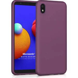 Matte Silicone Samsung Galaxy A01 Core Kılıf Mor