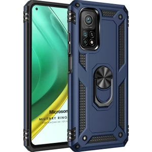 Xiaomi Mi 10T Kılıf Military Ring Holder Lacivert