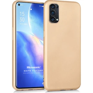 Matte Silicone Oppo Reno 5 Pro 5g Kılıf Gold