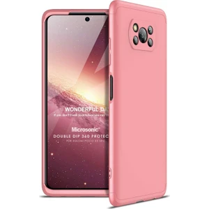 Xiaomi Poco X3 Nfc Kılıf Double Dip 360 Protective Rose Gold
