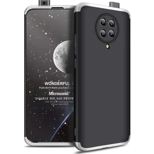 Xiaomi Redmi K30 Pro Kılıf Double Dip 360 Protective Siyah Gri