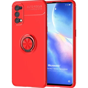 Oppo Reno 5 Pro 5g Kılıf Kickstand Ring Holder Kırmızı