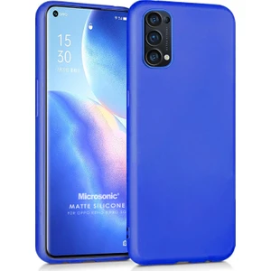 Matte Silicone Oppo Reno 5 Pro 5g Kılıf Mavi