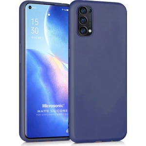 Matte Silicone Oppo Reno 5 Pro 5g Kılıf Lacivert