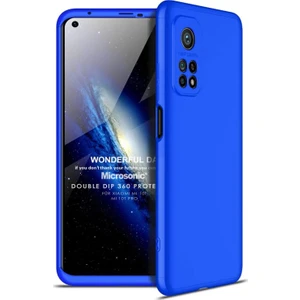Xiaomi Mi 10T Kılıf Double Dip 360 Protective Mavi