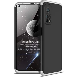 Xiaomi Mi 10T Kılıf Double Dip 360 Protective Siyah Gri