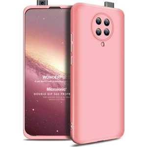 Xiaomi Poco F2 Pro Kılıf Double Dip 360 Protective Rose Gold