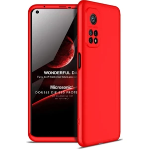 Xiaomi Mi 10T Kılıf Double Dip 360 Protective Kırmızı
