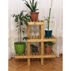 Teknik Ahşap Emprenyeli Çam Ağacı Dekoratif Çiçeklik / Saksılık 75 cm