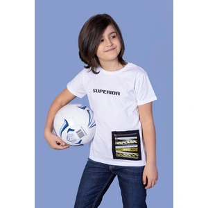 Toontoy Kids Erkek Çocuk Baskılı Cebi Fermuar Kapatmalı T-Shirt
