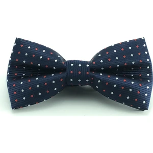 Lacivert Kırmızı Beyaz Noktalı Papyon