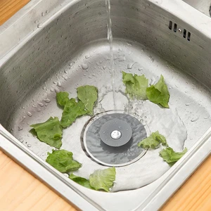 İndirim Kap 2 Kademeli Dokunmatik Lavabo Tıkacı Silikon Lavabo Gider Tıpası
