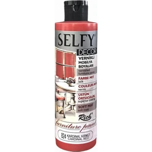 Selfy Decor Vernikli Boya 240 cc - Kardinal Kırmızı 824