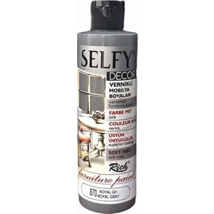 Selfy Decor Vernikli Boya 240 cc - Royal Gri 870