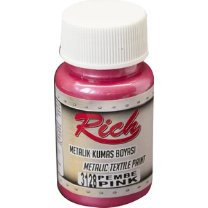 Metalik Akrilik Kumaş Boyası 50 cc - Pembe