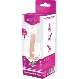 18 cm Testisli Ten Dokusunda Gerçekçi Yumuşak Realistik Vantuzlu Dildo Penis