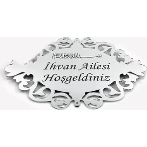 Pleksi Kapı Süsü - Gümüş