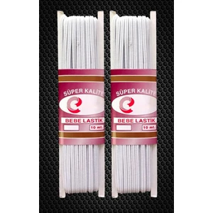 Ideacorp Bebe Lastiği 2 Adet Beyaz Renk 10 x 2 20  Metre
