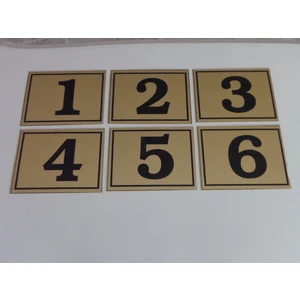 6x8 cm Yapışkanlı No 1'den 6'ya Raf, Posta Kutusu, Dolap, Ayakkabılık, Kapı Numarası