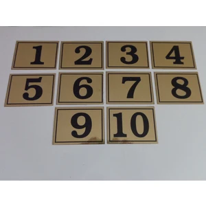 6x8 cm Yapışkanlı No 1'den  10' A  Raf, Posta Kutusu, Dolap, Ayakkabılık, Kapı Numarası