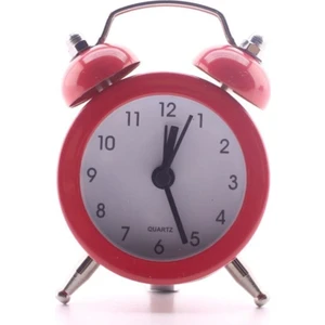 Star Global Kırmızı Mini Metal Masa Üstü Çalar Saat 8 cm