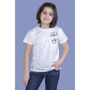 Erkek Çocuk Çizgili Cepli T-Shirt
