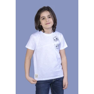 Erkek Çocuk Çizgili Cepli T-Shirt