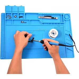 S160 Büyük Telefon Tamir Pedi Isıya Dayanıklı Silikon Mıknatıslı Anti Statik Kokusuz 45X30CM