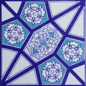 Can Seramik  20*20 Cm CÇ3A Iznik Çini Karo  5' Li 1 Paket