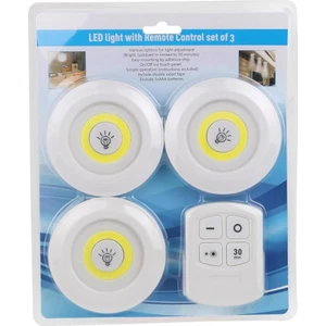 Uzaktan Kumandalı Kablosuz 3'lü LED Spot Lambalar 3 LED +1 Kuman