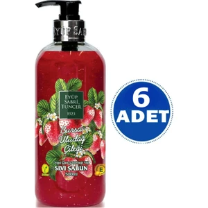 Eyüp Sabri Tuncer Bursa Uludağ Çileği Sıvı Sabun 500 ml 6 Adet