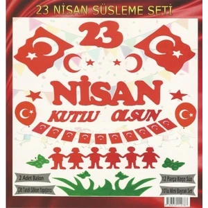 Parti Furyası 23 Nisan Keçe Süsleme Seti 23 Nisan Süsleme Paketi