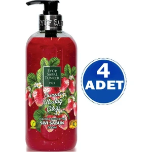 Eyüp Sabri Tuncer Bursa Uludağ Çileği Sıvı Sabun 500 ml 4 Adet