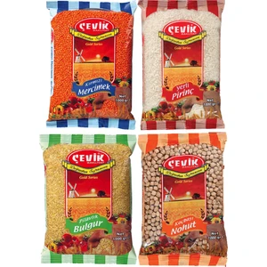 Bakliyat 4'lü Paket (Kırmızı Mercimek, Yerli Pirinç, Koçbaşı Nohut, Pilavlık Bulgur)