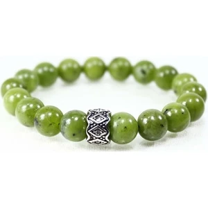 Ilgın Doğal Taş Kanada Yeşim Taşı Bileklik * Çelik Detaylı