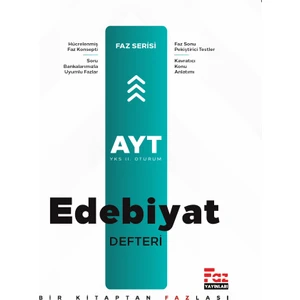 Faz Yayınları Ayt Türk Dili Ve Edebiyatı Defteri