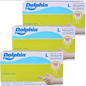 Pudralı Lateks Eldiven 3lü Set (Large) (3X100)