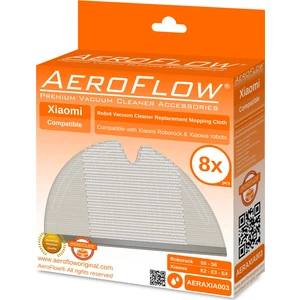 Aeroflow Orijinal Xiaomi Mi Robot Vacuum Mop Uyumlu - Akıllı Robot Süpürge 8li Mop Fiber Bezi