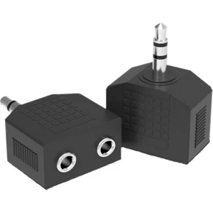 3.5mm Stereo Erkek - 2 x 3.5mm Stereo Dişi Dönüştürücü Adaptör 2'li