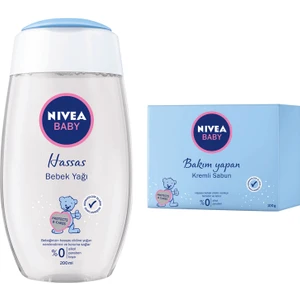 Baby Hassas Bebek Yağı 200 ml + Nivea Baby Kremli Sabun 100 gr