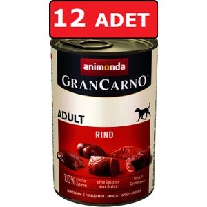 Grancarno Sığır Etli Köpek Konservesi 12 Adet x 400 gr Yaş Mama Rınd