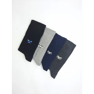 Black Arden Socks Pamuklu 4'lü Erkek Uzun Çorap BT-0058