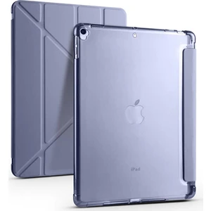 Teknetstore Apple iPad Uyumlu 10.2" 8. Nesil Kılıf Kalemlikli Premium Standlı Katlanabilir Kılıf Trifolding Kalem Bölmeli Yumuşak Lux Kapak