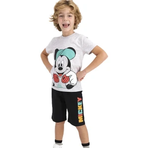 Mickey Mouse 4531 Erkek Çocuk Bermuda Şortlu Pijama Takım